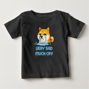 T-shirt Pour Bébé Mème amusant de chien Shiba Inu en art pixel