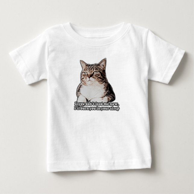 T-shirt Pour Bébé Meme de chat grincheux pour les amoureux de chats  (Devant)