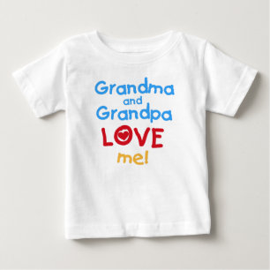 T-shirt Pour Bébé Mémé et Papi m'aiment