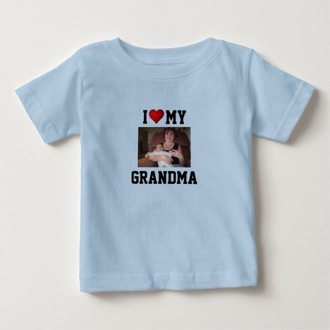 T-shirt Pour Bébé Mémé : J'AIME MA MÉMÉ (Devant)
