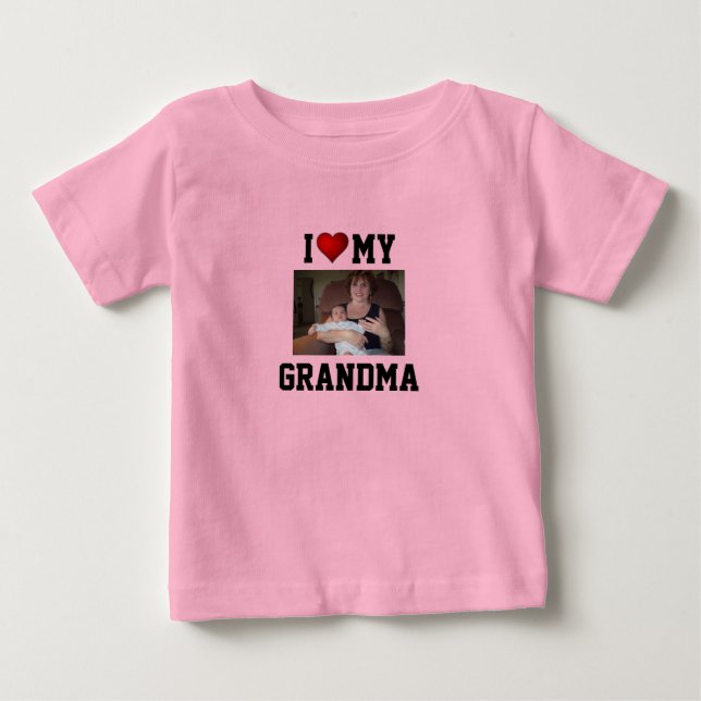 T-shirt Pour Bébé Mémé : J'AIME MA MÉMÉ (Devant)
