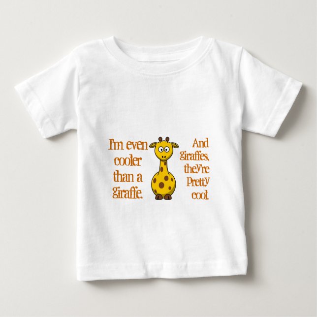 T-shirt Pour Bébé Même les bébés sont frais ; Cool comme girafes (Devant)