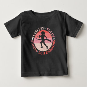 T-shirt Pour Bébé Mentalité de course pour filles - Coureuse intrépi
