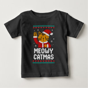 T-shirt Pour Bébé Meowy Catmas