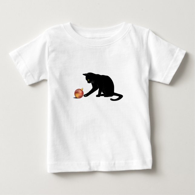 T-shirt Pour Bébé Meowy Christmas Funny Chat (Devant)