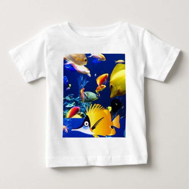T-shirt Pour Bébé mer de poisson (Devant)
