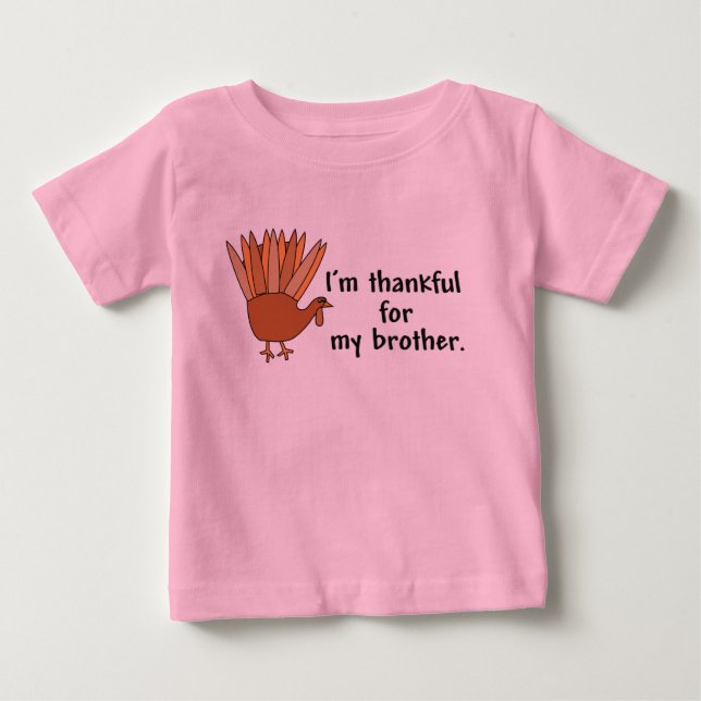 T-shirt Pour Bébé Merci à mon frère (Devant)