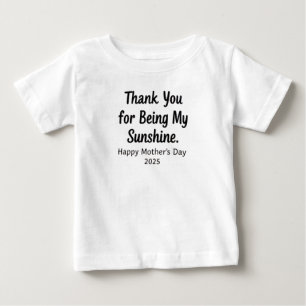 T-shirt Pour Bébé Merci d'être mon soleil