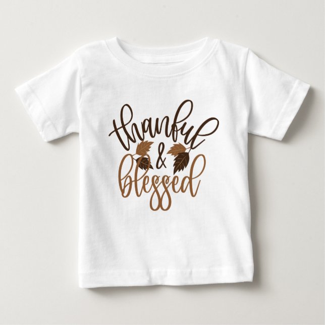 T-shirt Pour Bébé Merci et béni (Devant)
