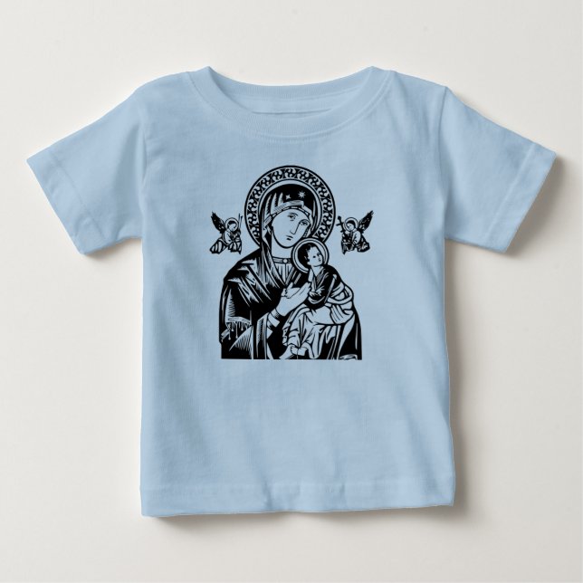 T-shirt Pour Bébé Mère de l'aide perpétuelle (Devant)
