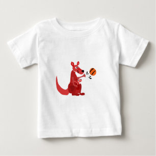 T-shirt Pour Bébé Mère et bébé du kangourou YY avec le basket-bal