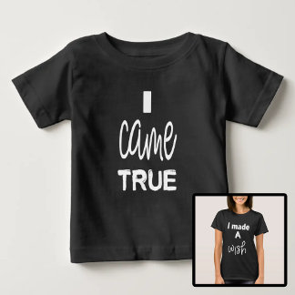 T-shirt Pour Bébé Mère et Fils Fille Souhait est devenu vrai
