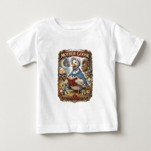 T-shirt Pour Bébé Mère l'Oie (Devant)