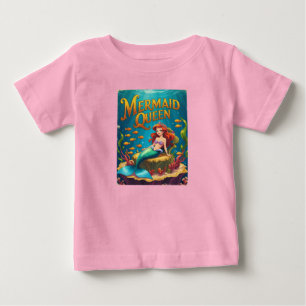 T-shirt Pour Bébé Mermaid Queen Baby Girl Adorable Ocean Princess