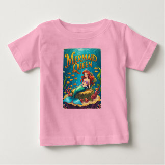 T-shirt Pour Bébé Mermaid Queen Baby Girl Adorable Ocean Princess