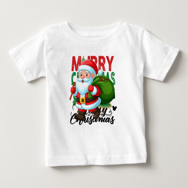 T-shirt Pour Bébé Merry Christmas Delivery (Devant)