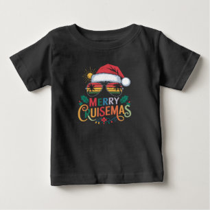 T-shirt Pour Bébé Merry Cruisemas 2024 Noël Père Noël Reindeer