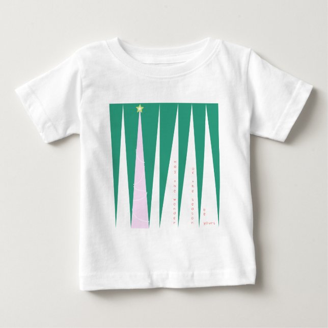 T-shirt Pour Bébé Merveilleuse de la saison Arbre de Noël (Devant)