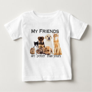 T-shirt Pour Bébé Mes amis sont "plus petits" que les tiens