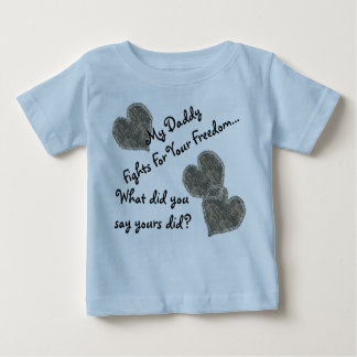 T-shirt Pour Bébé Mes combats de papa pour votre liberté