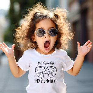 T-shirt Pour Bébé Mes deux mamans