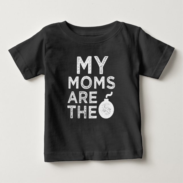 T-shirt Pour Bébé Mes mamans sont des baby-shirts drôles (Devant)
