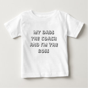 T-shirt Pour Bébé MES PAPAS L'ENTRAÎNEUR ET moi suis LE PATRON
