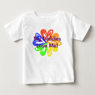 T-shirt Pour Bébé Mes papas m'aiment