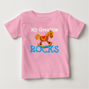 T-shirt Pour Bébé "Mes rochers Grauntie !" T-shirt bébé