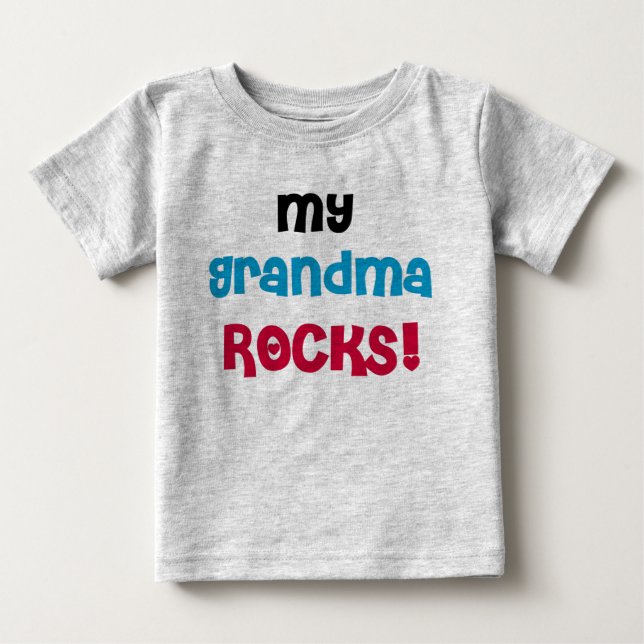 T-shirt Pour Bébé Mes roches de grand-maman (Devant)