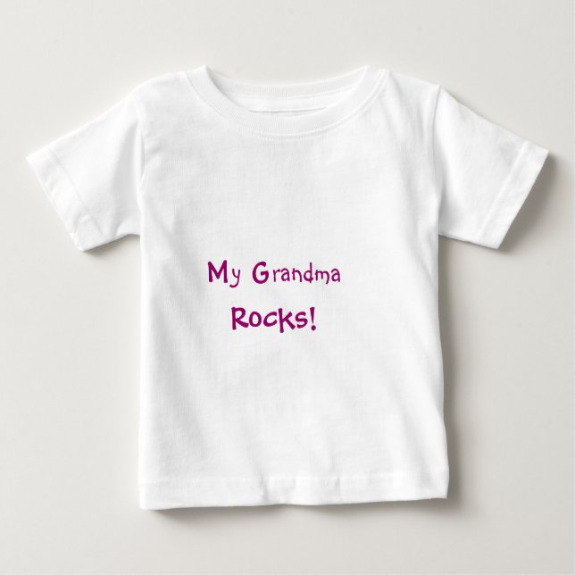 T-shirt Pour Bébé Mes roches de grand-maman ! (Devant)