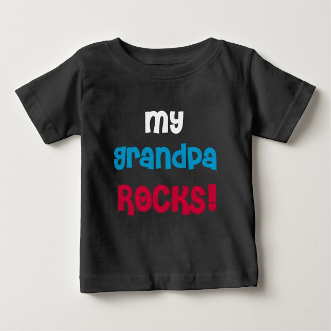 T-shirt Pour Bébé Mes roches de grand-papa (Devant)