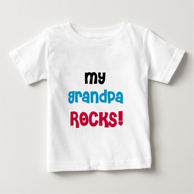 T-shirt Pour Bébé Mes roches de grand-papa (Devant)