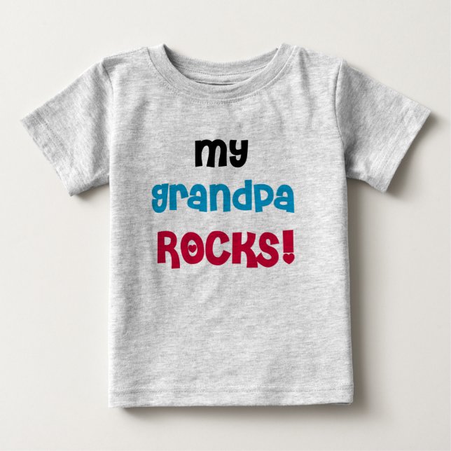 T-shirt Pour Bébé Mes roches de grand-papa (Devant)