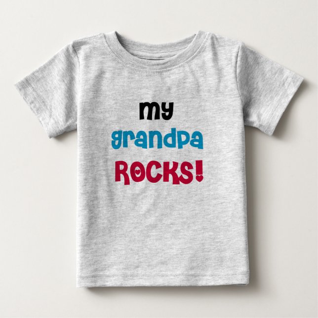 T-shirt Pour Bébé Mes roches de grand-papa (Devant)
