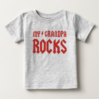 T-shirt Pour Bébé Mes roches de grand-papa
