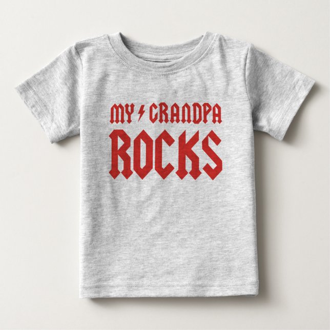 T-shirt Pour Bébé Mes roches de grand-papa (Devant)