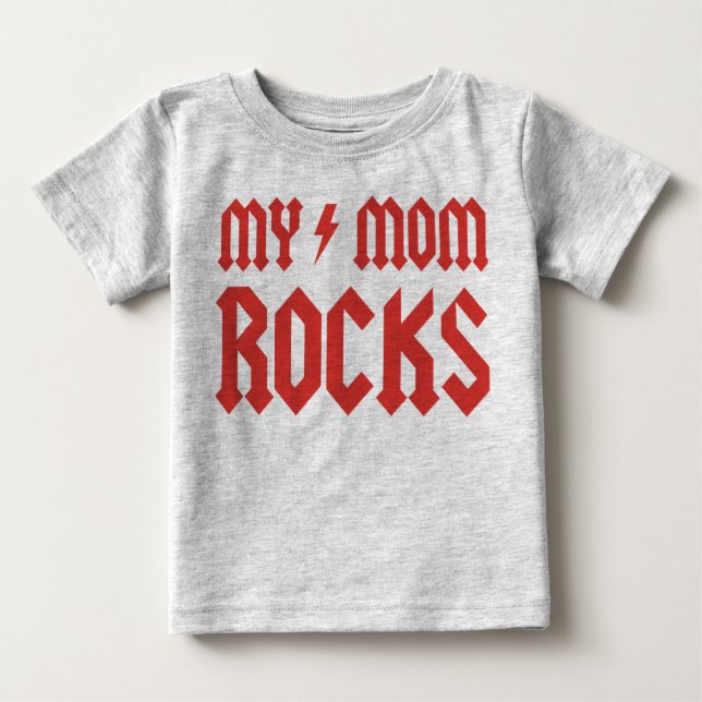 T-shirt Pour Bébé Mes roches de maman ! (Devant)