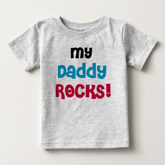 T-shirt Pour Bébé Mes roches de papa (Devant)