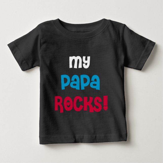 T-shirt Pour Bébé Mes roches de papa (Devant)