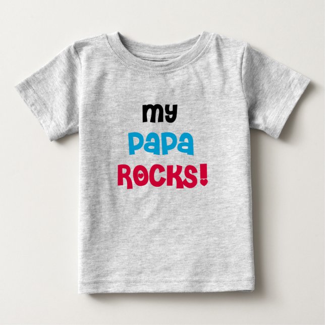 T-shirt Pour Bébé Mes roches de papa (Devant)