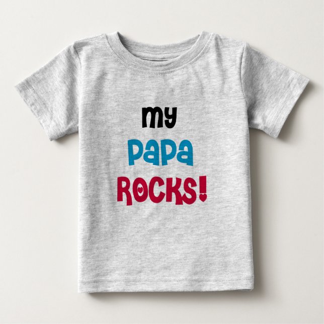 T-shirt Pour Bébé Mes roches de papa (Devant)