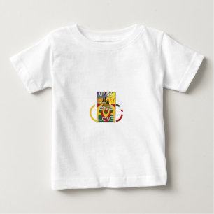 T-shirt Pour Bébé Message d'amour dans les couleurs de Rasta Imprime