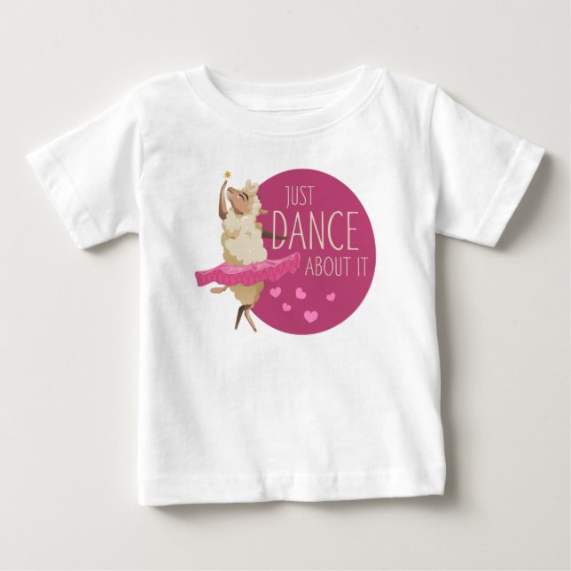 T-shirt Pour Bébé Message de mouton drôle - Il suffit de danser à pr (Devant)