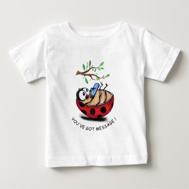 T-shirt Pour Bébé Message de saisie de code d'erreur sur le téléphon (Devant)