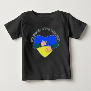 T-shirt Pour Bébé Message inspirant Nous sommes avec l'Ukraine