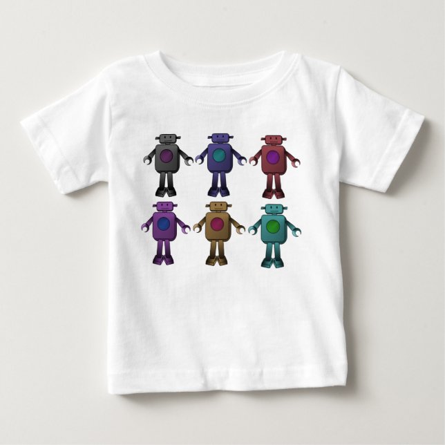 T-shirt Pour Bébé met sur cric le robot (Devant)