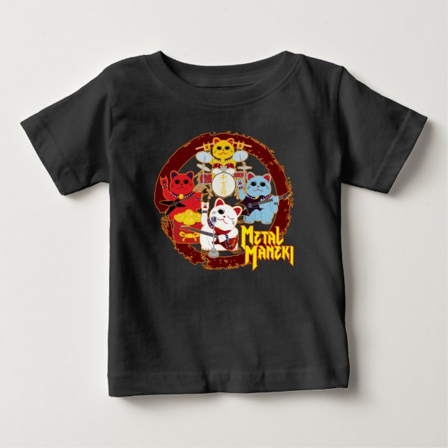 T-shirt Pour Bébé Métal Maneki (Devant)