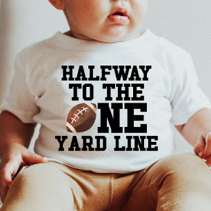 T-shirt Pour Bébé Mi-Chemin À Une Ligne De Jardin Football Semi-Anni