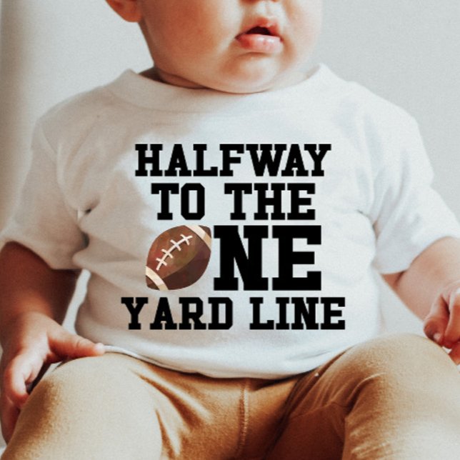 T-shirt Pour Bébé Mi-Chemin À Une Ligne De Jardin Football Semi-Anni (Créateur téléchargé)